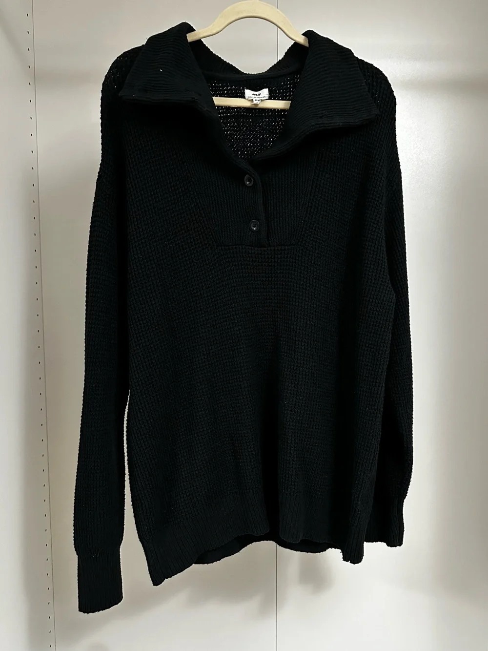 Aerie cozy up waffle button sweater